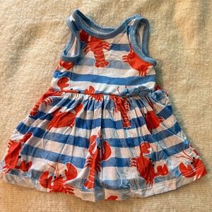 Little sleepies dress crustacean crew